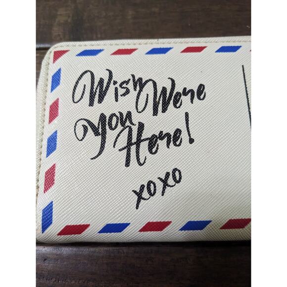 GIANI BERNINI wish You Were Here Postcard Card Wallet NO STRAP - Picture 6 of 6